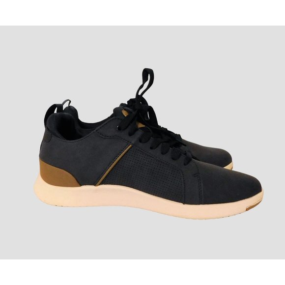 Madden NYC Mens Dress Hybrid Sneaker Shoes 10M Navy Blue Brown Trim Ties - Picture 5 of 11